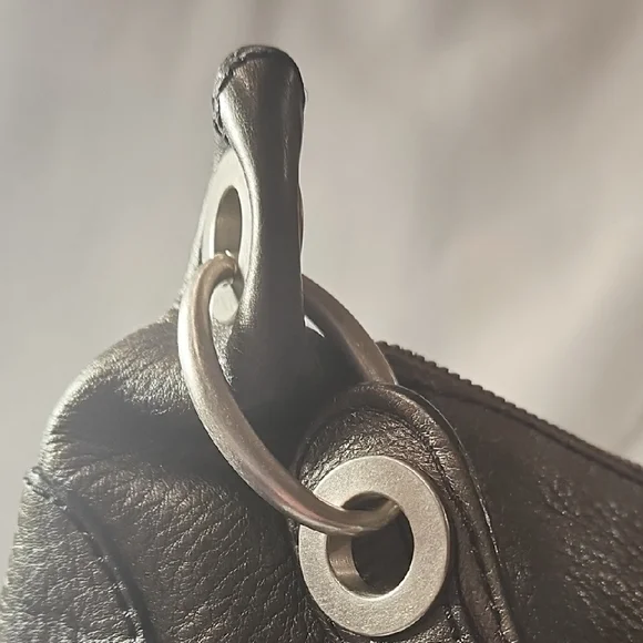 BANANA REPUBLIC LEATHER COW HIDE Chic Brown  Shoulder Bag - Picture 5 of 13